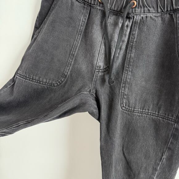One Teaspoon | Women’s Shabbies Drawstring Boyfriend Worn Black Jeans Denim Pant - Picture 6 of 11